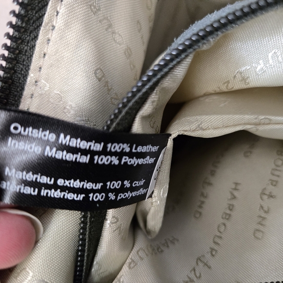 HARBOUR 2nd New With Tags Suede Shoulder Bag - Dark Green - Picture 9 of 13